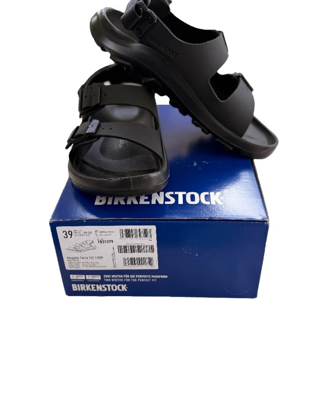 Birkenstock Mogami Terra Tec Loop Black 8 39 Womens Sandals Shoes Box